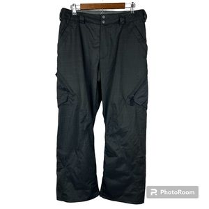 Burton Snowboarding Pants Size Small Black Waist 32” 6 Lg pockets Cargo Pants